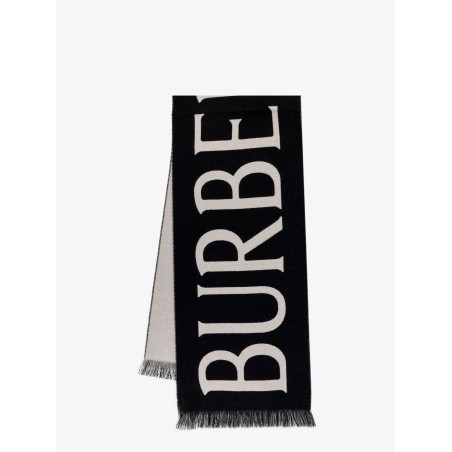 Wool scarf with lettering logo