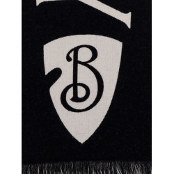 Wool scarf with lettering logo