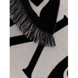 Wool scarf with lettering logo