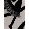 Wool scarf with lettering logo