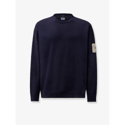 Cotton sweater with Logo patch
