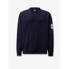 Cotton sweater with Logo patch