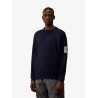 Cotton sweater with Logo patch