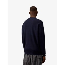 Cotton sweater with Logo patch