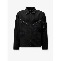 Cotton and linen shirt with zip closure
