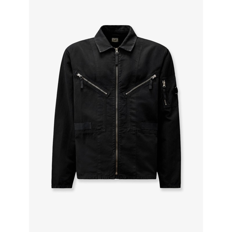 Cotton and linen shirt with zip closure