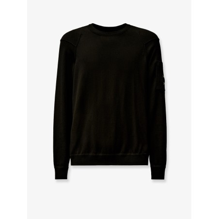 Cotton sweater with iconic detail