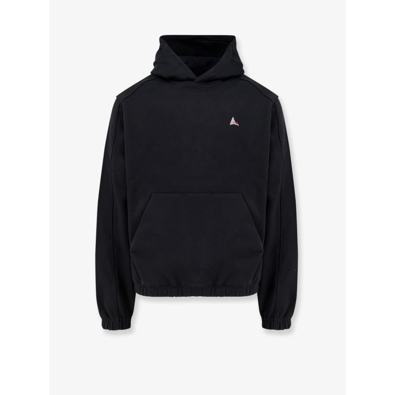 Stretch cotton sweatshirt with logo