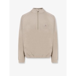 Stretch cotton sweatshirt with logo