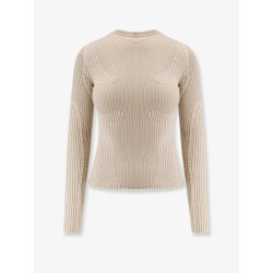 Wavy stretch cotton blend top