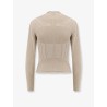 Wavy stretch cotton blend top
