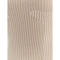 Wavy stretch cotton blend top