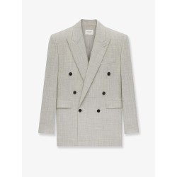 Certified wool double-breasted blazer