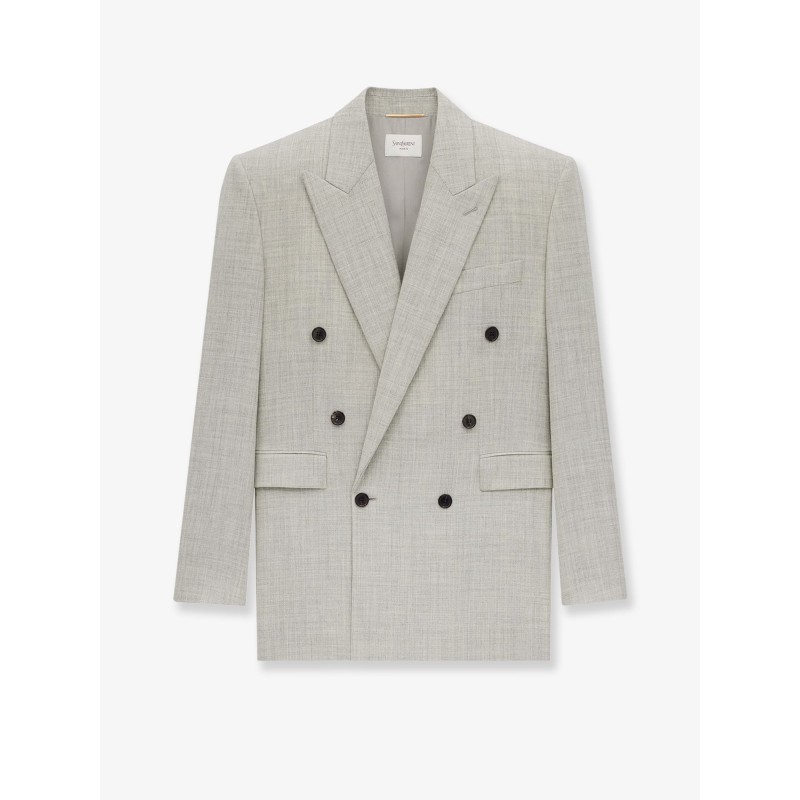 Certified wool double-breasted blazer