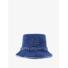 Denim cloche with logo patch