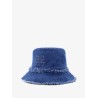 Denim cloche with logo patch