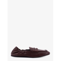 Ruches leather loafers with lettering logo