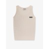 Perforated cachemire and silk top