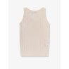 Perforated cachemire and silk top