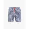 Recycled nylon swim trunks with gustavia stripes