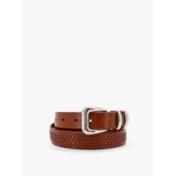 Interwined leather belt