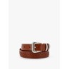 Interwined leather belt