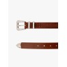 Interwined leather belt