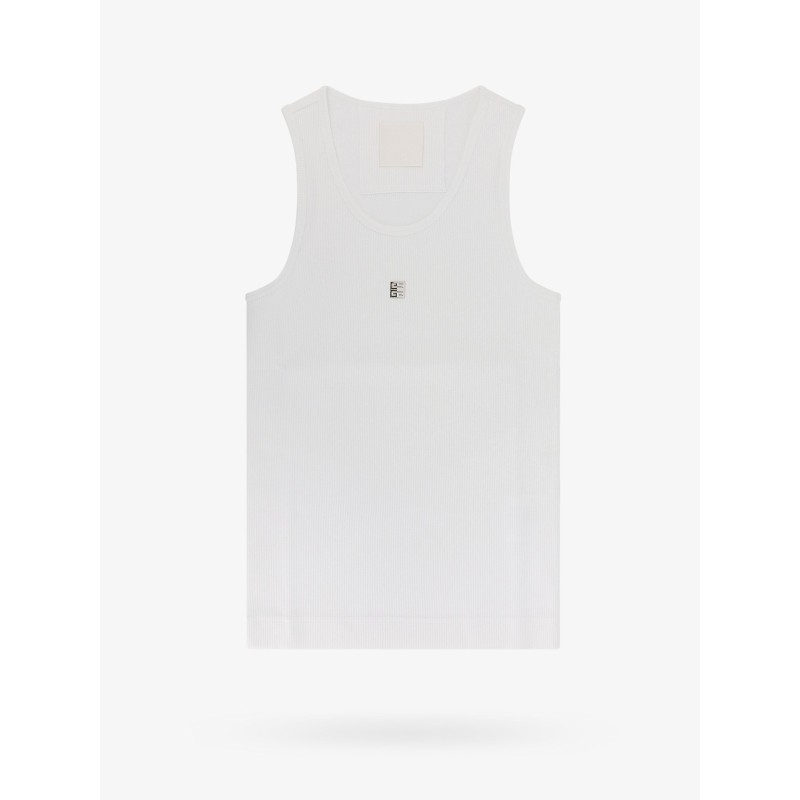 Ribbed tank top with 4g detail