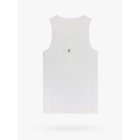 Ribbed tank top with 4g detail