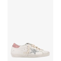 Leather sneakers with iconic glitter star