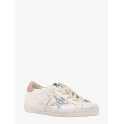 Leather sneakers with iconic glitter star