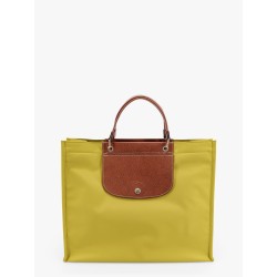 Le panier pliage nylon handbag with leather details