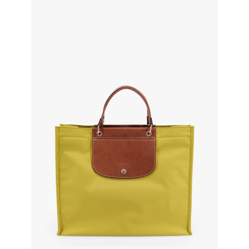 Le panier pliage nylon handbag with leather details
