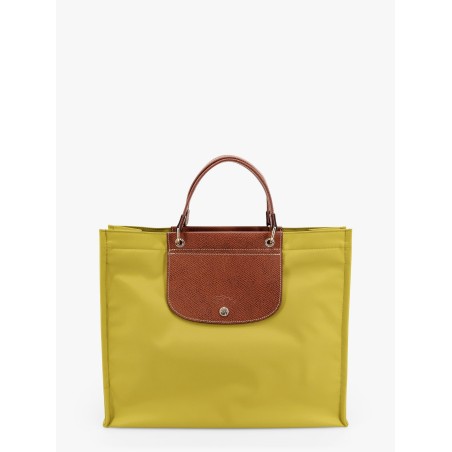Le panier pliage nylon handbag with leather details