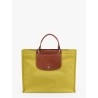 Le panier pliage nylon handbag with leather details