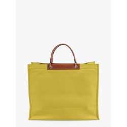 Le panier pliage nylon handbag with leather details