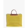 Le panier pliage nylon handbag with leather details