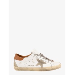 Super-star leather sneakers with back contrasting patch
