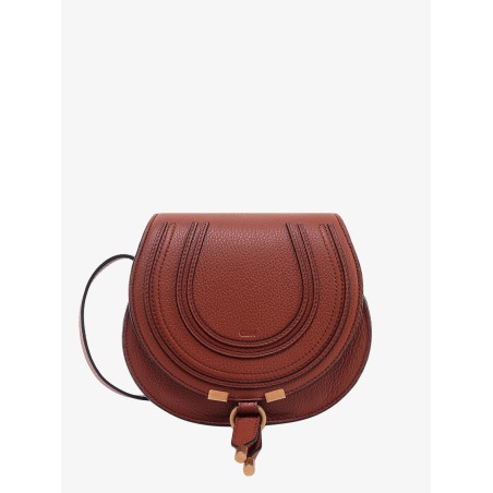Marcie small leather shoulder bag with logo engraving