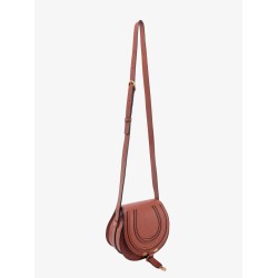 Marcie small leather shoulder bag with logo engraving