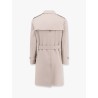 Cotton blend trench with check lining