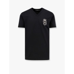 Cotton t-shirt with hand-embroidered patch