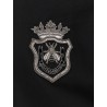 Cotton t-shirt with hand-embroidered patch