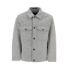 reflective wool blend shirt jacket