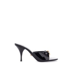 'opera bow patent leather mules