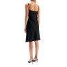 satin mini dress with safety pin detail