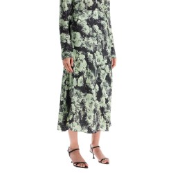 printed satin skirt