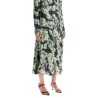 printed satin skirt