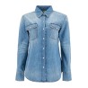'vintage wash denim shirt'