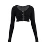 'cropped safety pin cardigan
